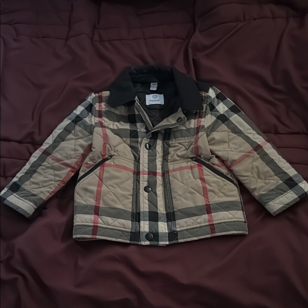 Kids Tan Plaid Jacket